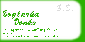 boglarka donko business card